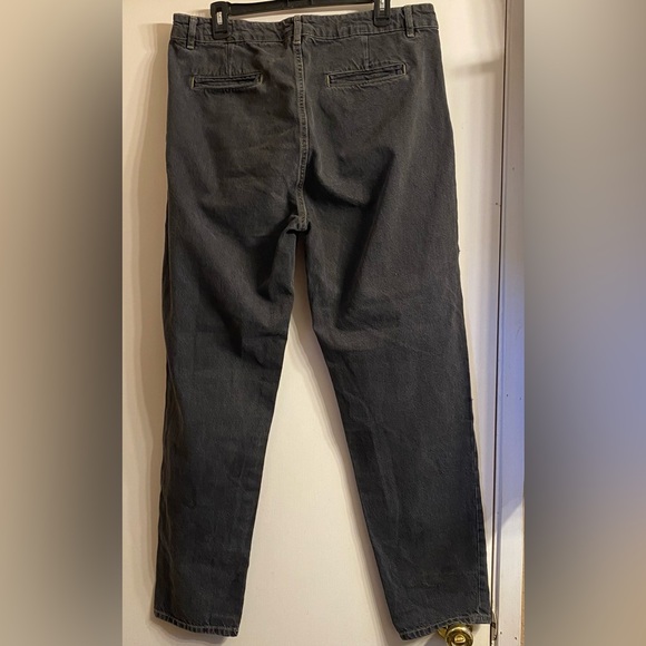 ASOS DESIGN Double Pleat Jeans In Washed Black With Rips 36 x 34 - Picture 2 of 10